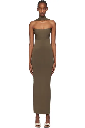 Totême Green Slip-Through Midi Dress