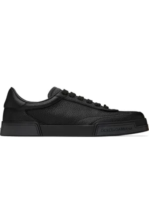 Dolce & Gabbana Black Calfskin Portofino Yacht Sneakers