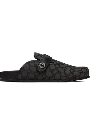 Coach Black & Gray Signature Jacquard Slip-on Loafers