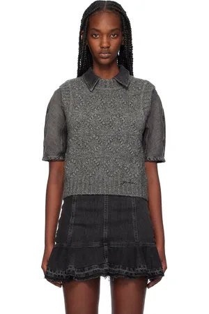 Ganni Gray Knit Vest