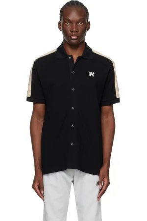 Palm Angels Black Monogram Track Polo