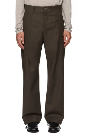 J.LAL Brown Marzotto Edition Spire Trousers