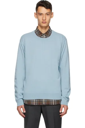 DRIES VAN NOTEN Blue Cashmere Sweater