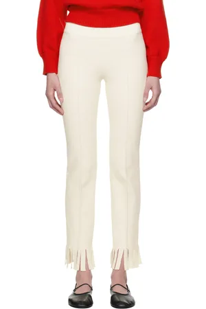 High Off-White Fringe Louis Trousers