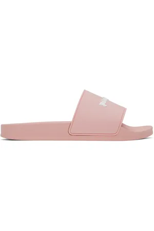 Palm Angels Pink Monogram Pool Slides