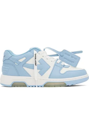 OFF-WHITE White & Blue Out Of Office Sneakers