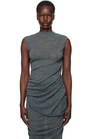 Issey Miyake Gray Ambiguous Wool Top
