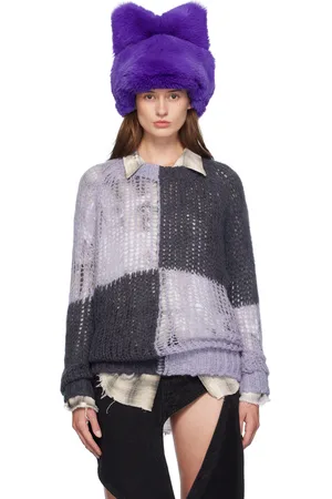 Acne Studios Purple & Gray Loose Sweater
