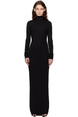 ÉTERNE Long Sleeve Turtleneck Maxi Dress