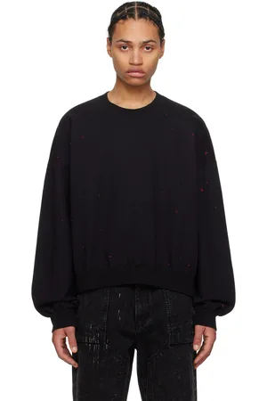JUUN.J Black Distressed Sweatshirt