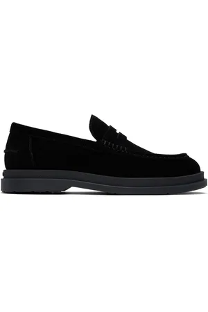 HUGO BOSS Black Suede Loafers