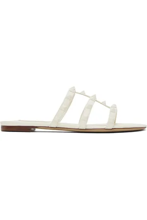 VALENTINO GARAVANI Off-White Rockstud Slides