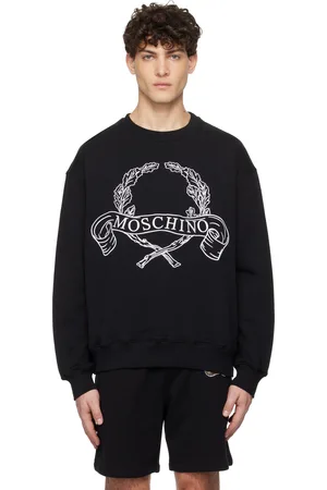Moschino Black Laurel Crown Logo Sweatshirt