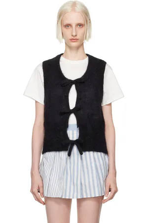 Ganni Black Tie String Vest