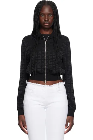 Givenchy Black Jacquard Logo Bomber Jacket
