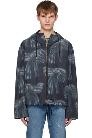Acne Studios Black & Blue Hooded Jacket