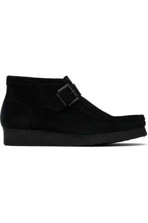 Clarks Black Wallabee Buckle Boots