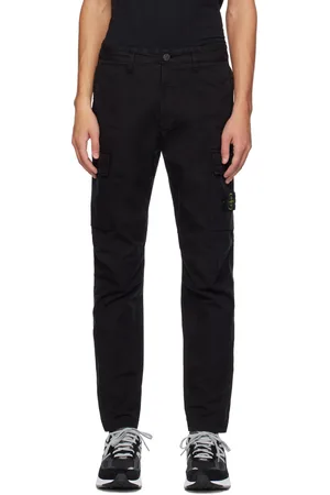 Stone Island Black 30410 Supima Cotton Twill Cargo Pants