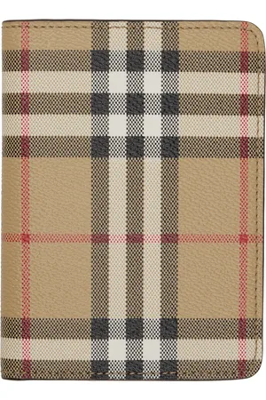 Burberry Beige Check Passport Holder