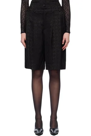 Marine Serre Black Moon Diamond Jacquard Tailoring Shorts