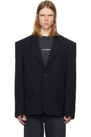 Acne Studios Navy Relaxed Fit Blazer