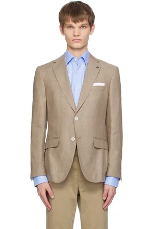 HUGO BOSS Beige Slim-Fit Blazer