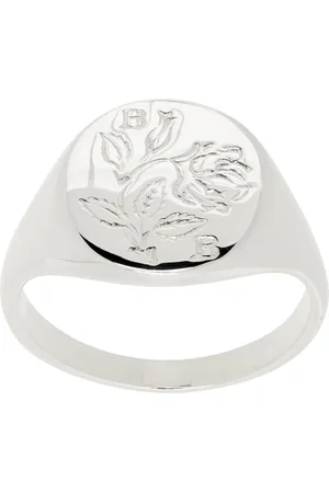 Bleue Burnham Silver Rose Signet Ring