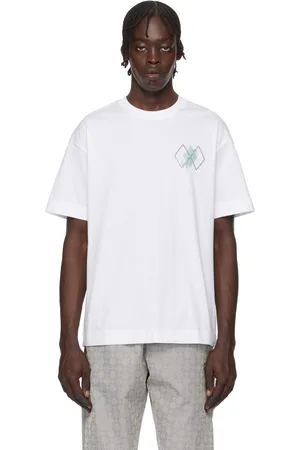Givenchy White Sequins Argyle Pattern T-shirt