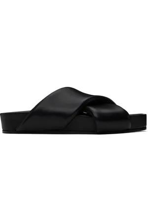 Jil Sander Black Padded Sandals