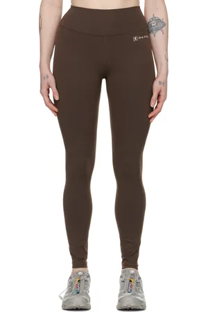 Sporty & Rich Brown Runner Script Leggings