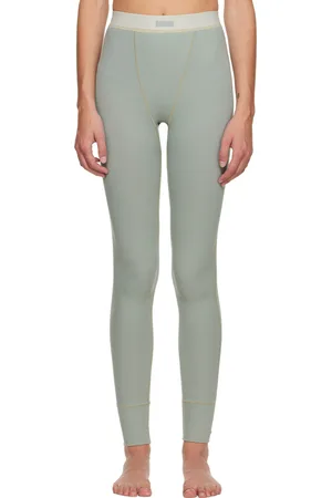 SKIMS Green Cotton Rib Leggings