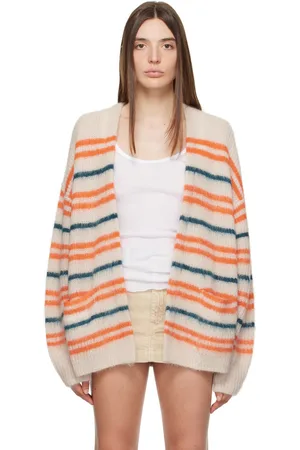 Isabel Marant Off-White & Orange Dana Cardigan