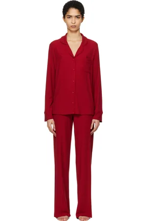 SKIMS Burgundy Soft Lounge Sleep Pyjama Set