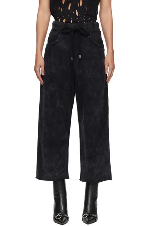 R13 Gray Cropped Pleated Sweatpants