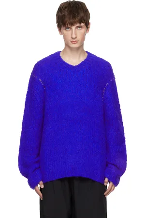 Acne Studios Blue Hand-Knit Sweater
