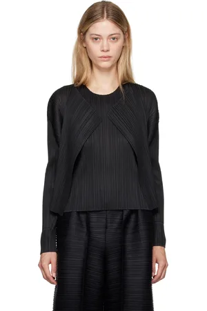 PLEATS PLEASE ISSEY MIYAKE Black Monthly Colors June Cardigan