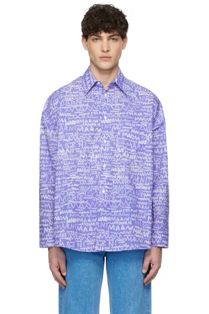 Marni Blue Pencil Logo Shirt
