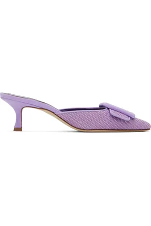 Manolo Blahnik Purple Maysalebi Mules