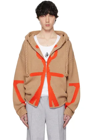 J.W.Anderson Tan & Orange Anchor Logo Hoodie