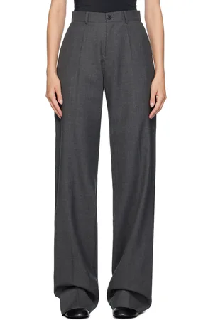 Marie Adam-Leenaerdt Gray Classic Wool Trousers