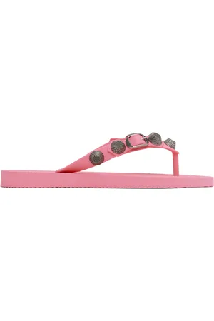 Balenciaga Pink Cagole Flip Flops