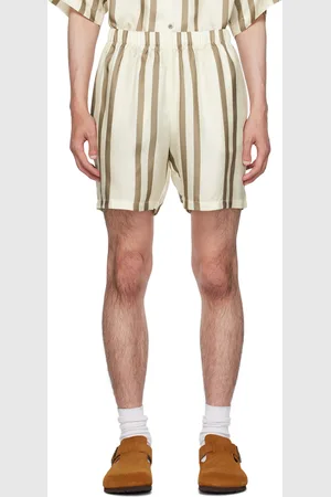 JOHN ELLIOTT Off-White Striped Shorts