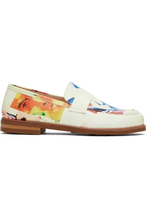 KIDSUPER STUDIOS White Collage Faces Printed Loafers