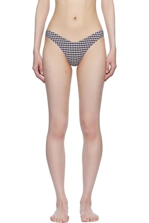 Frankies Bikinis Black & White Enzo Gingham Cheeky Bikini Bottom