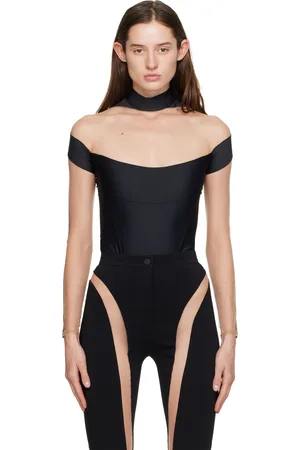 MUGLER Black Illusion Bodysuit