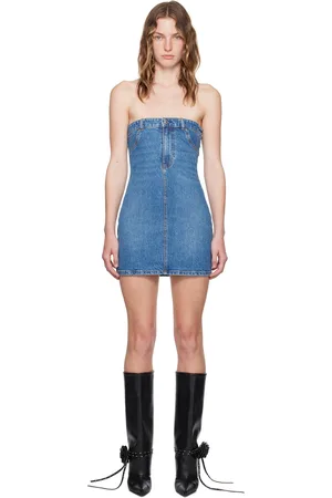 Alexander Wang Blue Tube Denim Minidress