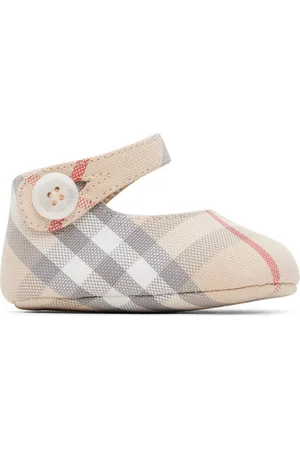 Burberry Baby Beige Check Mary Jane Pre-Walkers