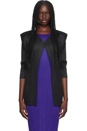 PLEATS PLEASE ISSEY MIYAKE Black Monthly Colors July Cardigan