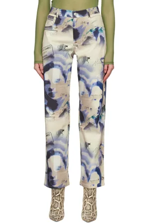 Miaou Beige & Purple Fargo Trousers
