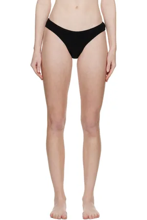 Totême Black Smocked Bikini Bottoms